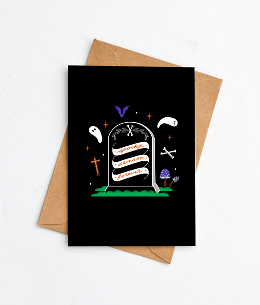 Honey Bunch Lettering - Spooky Season Forever Card