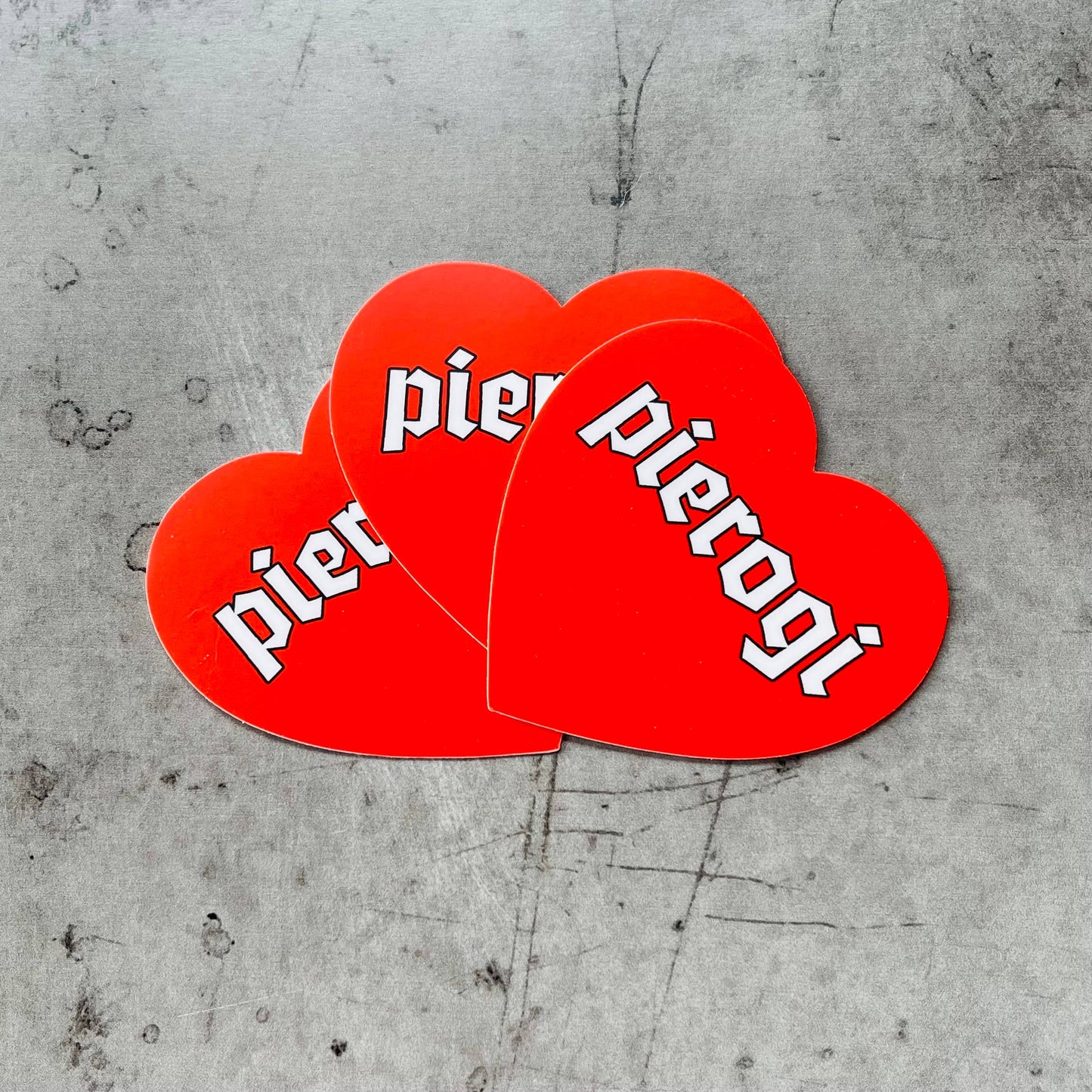 The Silver Spider - Pierogi heart sticker // foodie Polish gifts