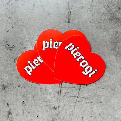 The Silver Spider - Pierogi heart sticker // foodie Polish gifts