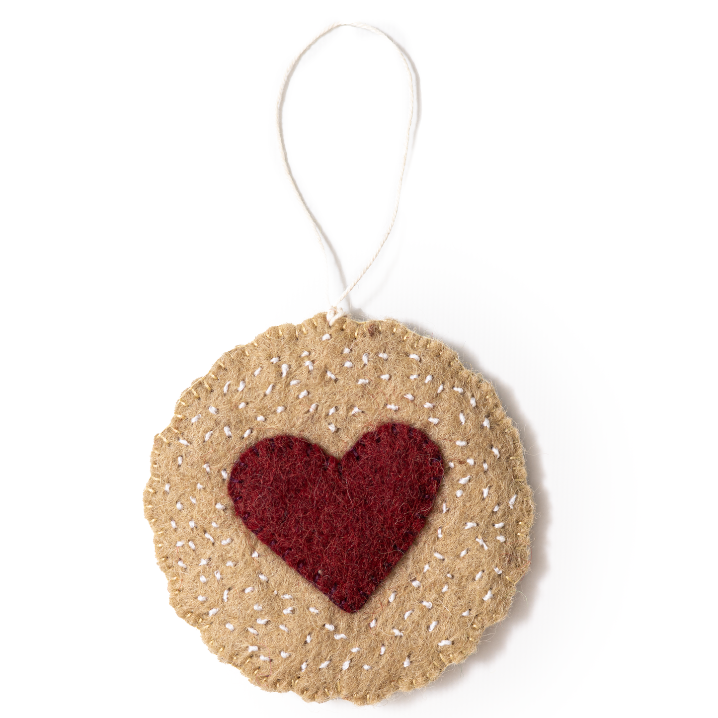 Felt Sweet Treat Ornaments: Linzer Cookie