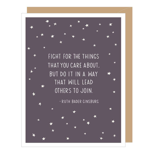 Ruth Bader Ginsburg Quote Blank Card - Apartment 2 Cards